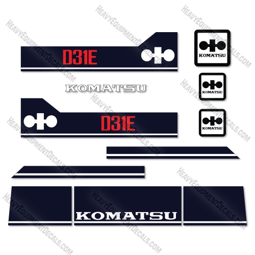 Fits Komatsu D31E-18 Decal Kit Crawler Tractor Dozer 31, 31e, 31e-18, d31, decal kit