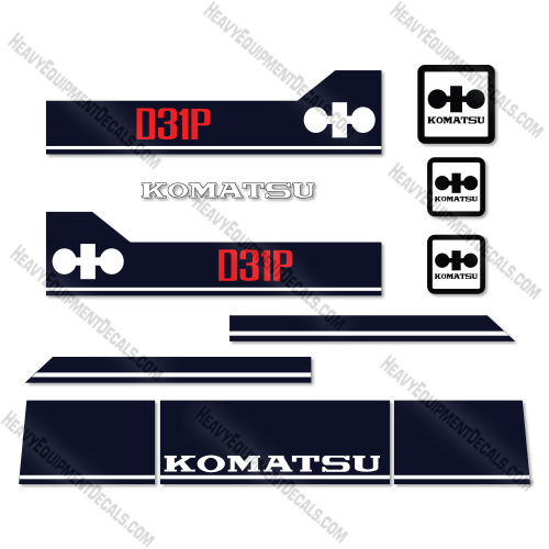 Fits Komatsu D31P-18 Decal Kit Tractor  