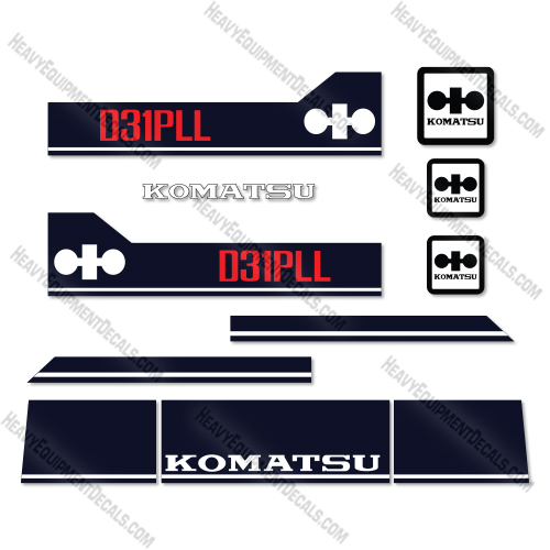 Fits Komatsu D31PLL-18 Decal Kit Tractor  