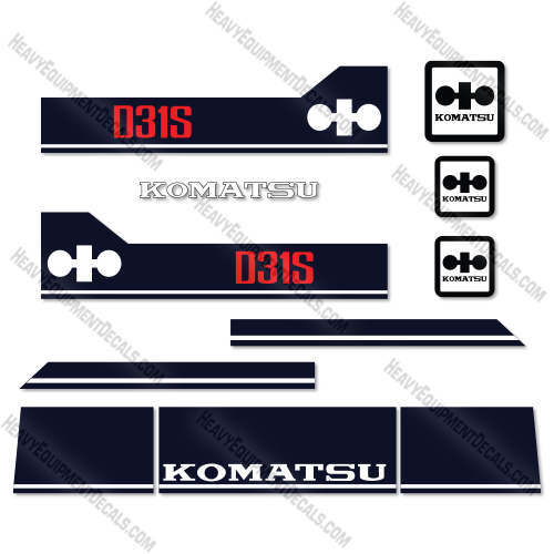 Fits Komatsu D31S-18 Decal Kit Tractor  