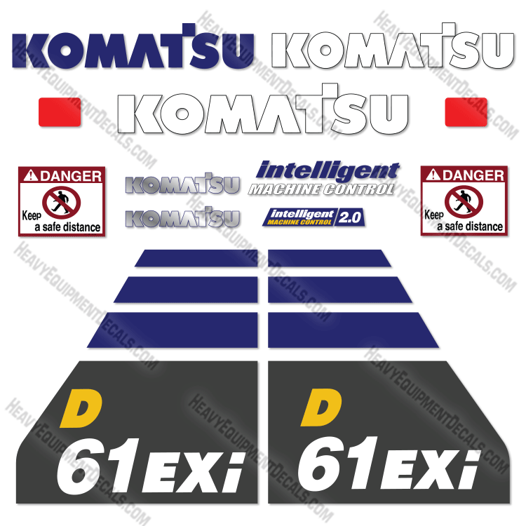 Fits Komatsu D61EXI-24 Decal Kit Dozer 24, 61, 61exi, d61, d61exi, d61exi-24, decal kit
