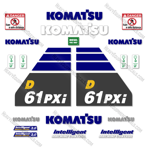 Fits Komatsu D61PXI-23 Decal Kit Dozer 23, 61, 61pxi, d61, d61pxi, d61pxi-23, decal kit