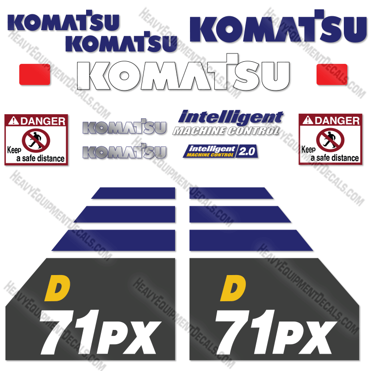 Fits Komatsu D71PX-24 Decal Kit Dozer  71px, d71, d71px, d71px-24, d71px24, decal kit
