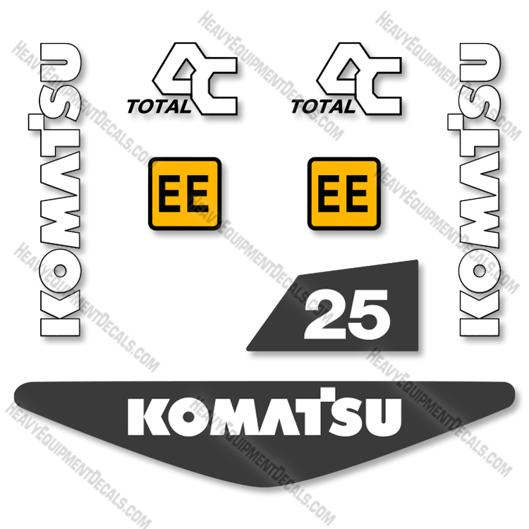 Fits Komatsu FB25SHEU-6 Decal Kit Forklift  25, 25sheu, decal kit, fb25, fb25sheu