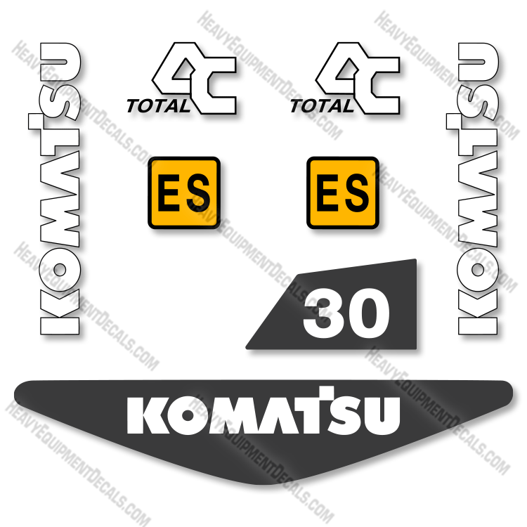 Fits Komatsu FB30SHGU-6 Decal Kit Forklift 30, 30shgu, decal kit, fb30, fb30shgu