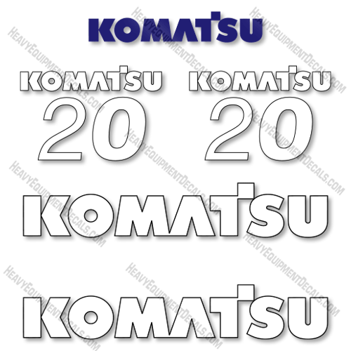 Fits Komatsu FG20HST-16 Decal Kit Forklift 20, 20hst, decal kit, fg, fg20, fg20hst, fg20hst-16