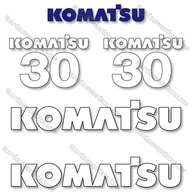 Fits Komatsu FG30HST-16 Decal Kit Forklift 30, 30hst, decal kit, fg, fg30, fg30hst, fg30hst-16