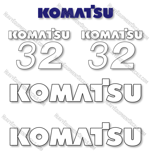 Fits Komatsu FG32HST-16 Decal Kit Forklift 32, 32hst, decal kit, fg, fg32, fg32hst, fg32hst-16