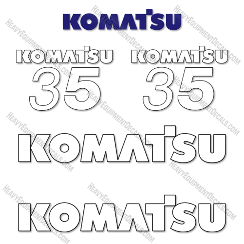 Fits Komatsu FG35HST-16 Decal Kit Forklift 35, 35hst, decal kit, fg, fg35, fg35hst, fg35hst-16