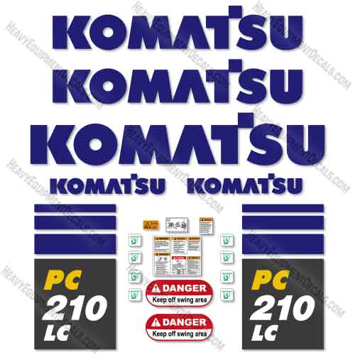Fits Komatsu PC210LC-10 Decal Kit Excavator 270, 270lc, decal kit, pc270lc-10