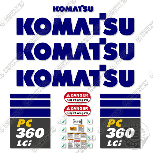 Fits Komatsu PC360LCi-10 Decal Kit Excavator 360, 360-10, 360lci, 360lci-10, decal kit, pc360, pc360-10