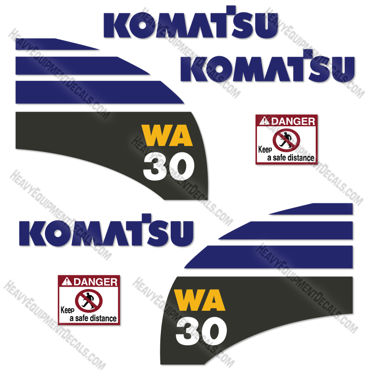 Fits Komatsu WA30-6 Decal Kit Wheel Loader  30-6, decal kit, wa30-6