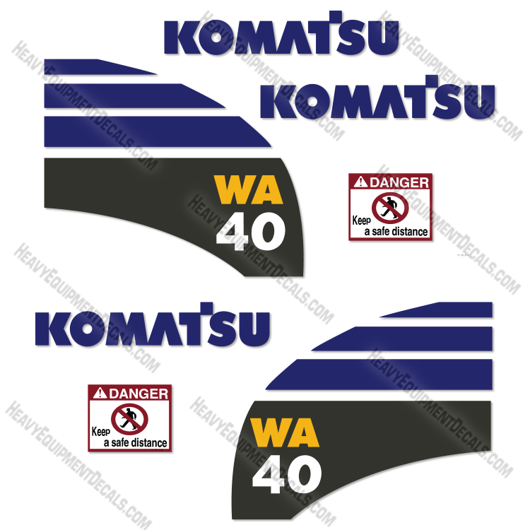 Fits Komatsu WA40-6 Decal Kit Wheel Loader  40-6, decal kit, wa40-6