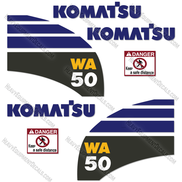 Fits Komatsu WA50-6 Decal Kit Wheel Loader 50-6, decal kit, wa50-6