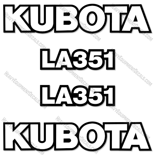Fits Kubota L351 Decal Kit Loader Arms 351, Kubota, la, la351