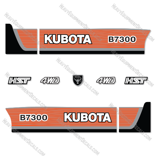 Fits Kubota B7300 Decal Kit Tractor - ORANGE 7300, Kubota, la