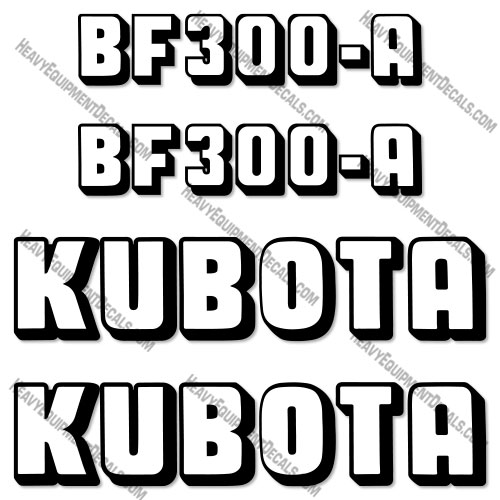 Fits Kubota BF300-A Decal Kit Tractor Front End Loader 300, Kubota, bf, bf300, bf300-a, 300-a, 300a