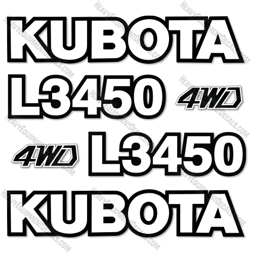 Fits Kubota L3450 Decal Kit Tractor  