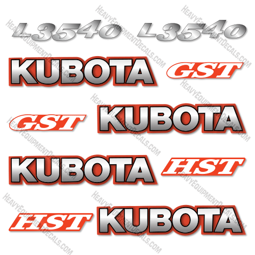 Fits Kubota L3540 Decal Kit Tractor 3540, Kubota