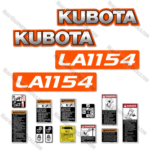 Kubota LA1154 Decal Kit Tractor - Aftermarket Kit  