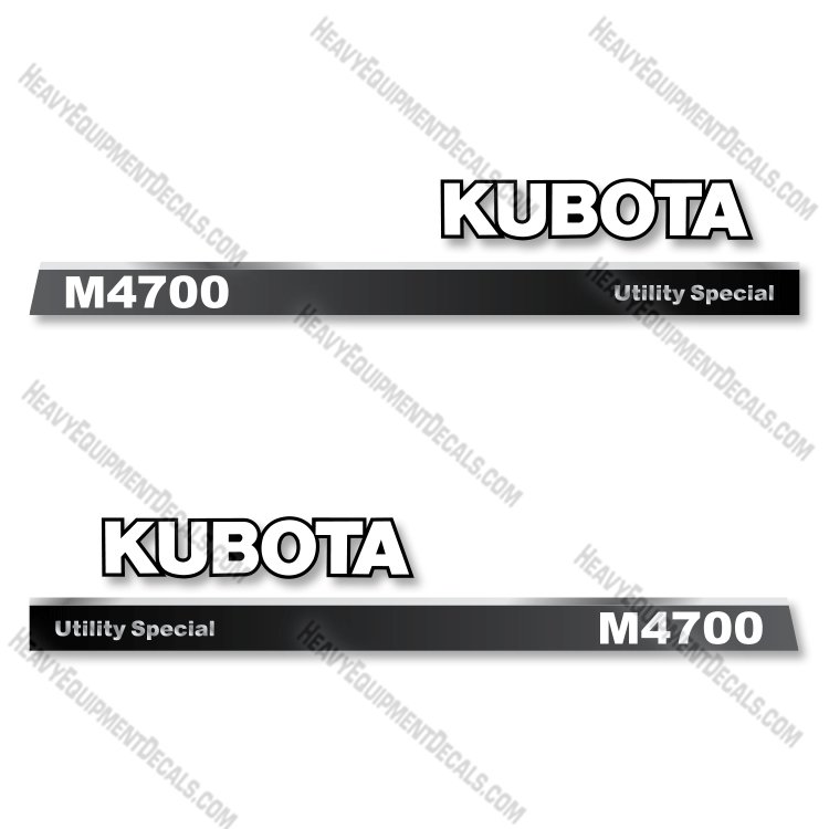 Fits Kubota M4700 Decal Kit Tractor (Utility Special) 4700, Kubota, la, m4700