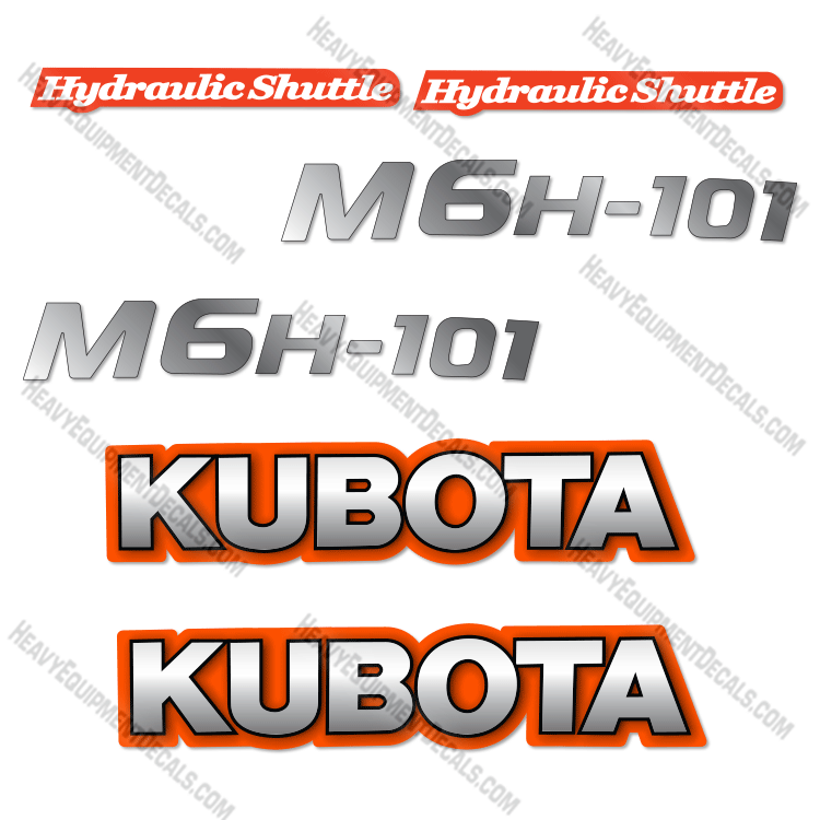 Fits Kubota M6H-101 Decal Kit Tractor Attachment  Kubota,  M6H-101,M6, M6H, H-101, 101