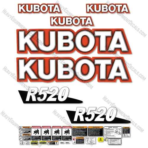 Fits Kubota R520 Decal Kit Tractor - Old Style ! 520, Kubota, la