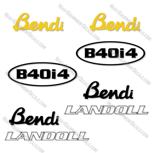 Fits Landoll Bendi B40-i4 Decal kit Forklift b40, B40-I4, decal kit
