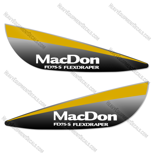 Fits Macdon FD75-S Decal Kit Draper Head (YELLOW) 75, decal kit, fd75, fd75-s, fd75s