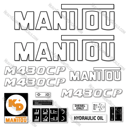 Fits Manitou M430CP Decal Kit Forklift m, decals, cp, 430, m430, telescopic, rough terrain