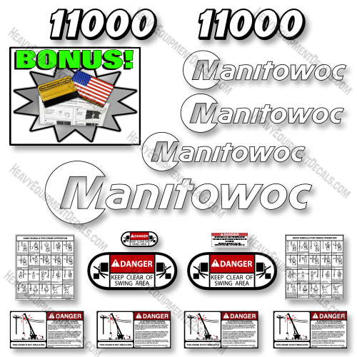 Fits Manitowoc 11000 Decal Kit Crane decal kit