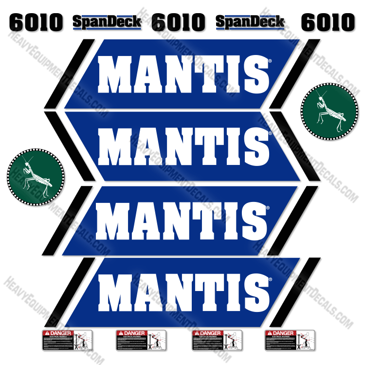 Fits Mantis 6010 Decal Kit Crane Truck- Mantis Blue decal kit, 6010, mantis blue