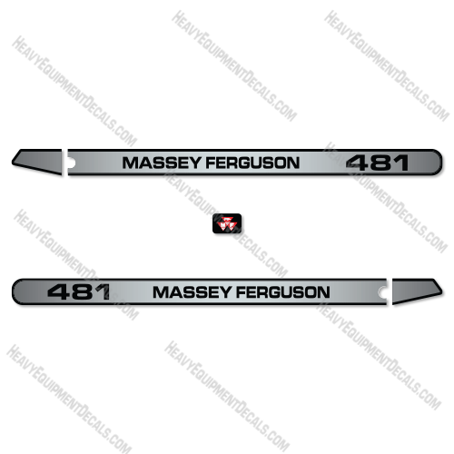 Fits Massey Ferguson 481 Decal Kit Tractor Hood - NO CAB 481, decal kit
