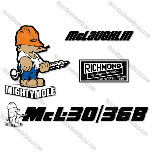 McLaughlin MCL-30/ 36B Decal Kit Auger Boring Machine 