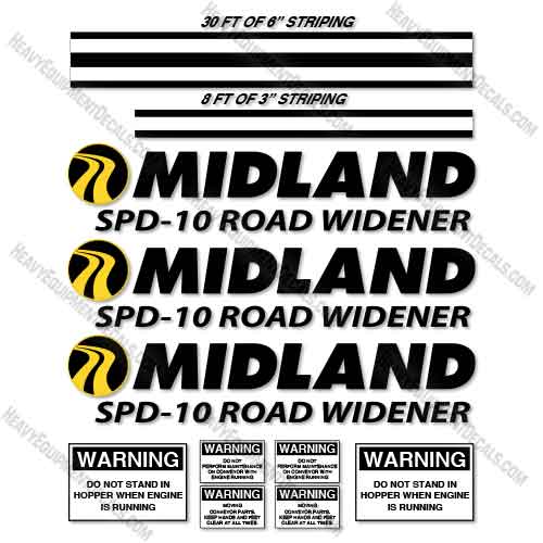 Midland SPD-10 Road Widener Decal Kit   decal kit, decals, midland, spd-10