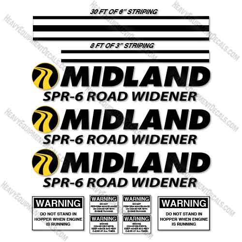 Midland SPR-6 Road Widener Decal Kit     decal kit, decals, midland, spr-6