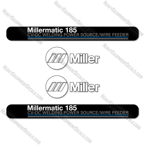 Fits Millermatic 185 Decal Kit Welder decal kit, miller