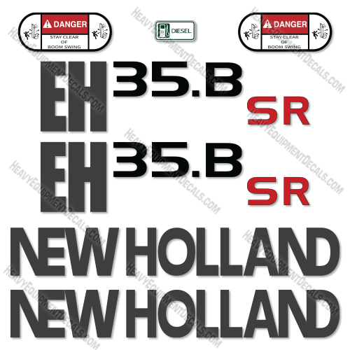 Fits New Holland EH35.B Decal Kit Excavator 35, decal kit, eh 35, eh35b, 35.b