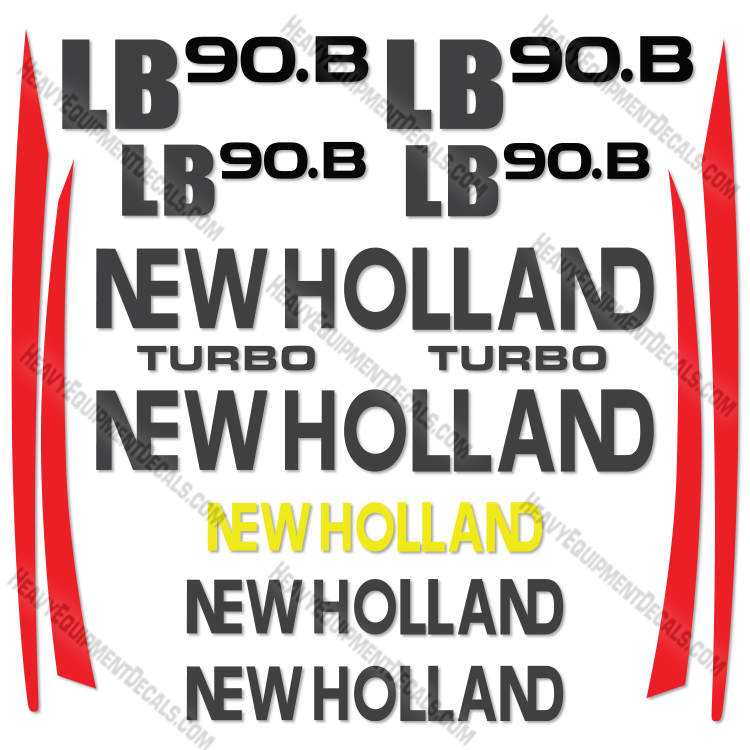 Fits New Holland LB 90.B Decal Kit Backhoe Loader 90, b, decals, lb, 90b