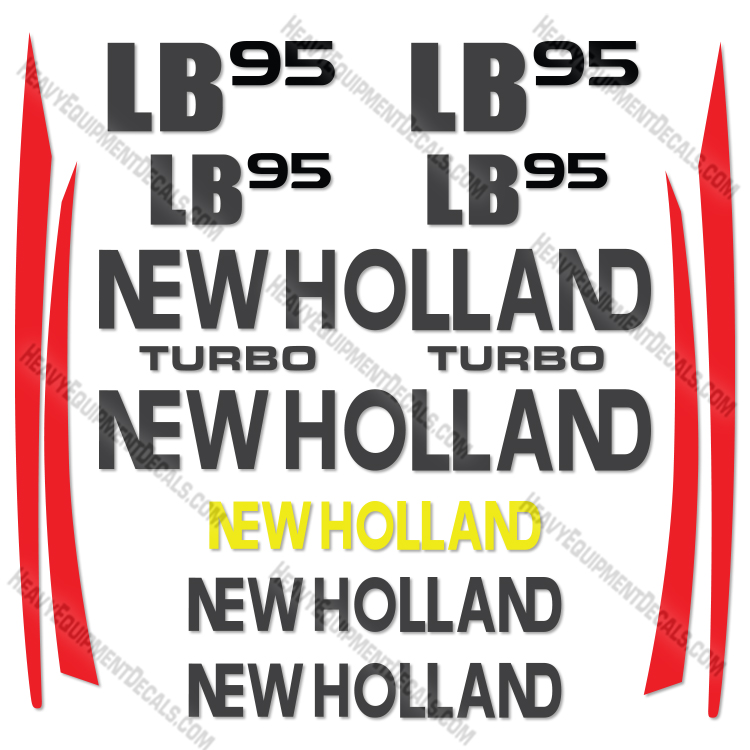 Fits New Holland LB 95 Decal Kit Backhoe Loader  95, decals, lb 95, lb