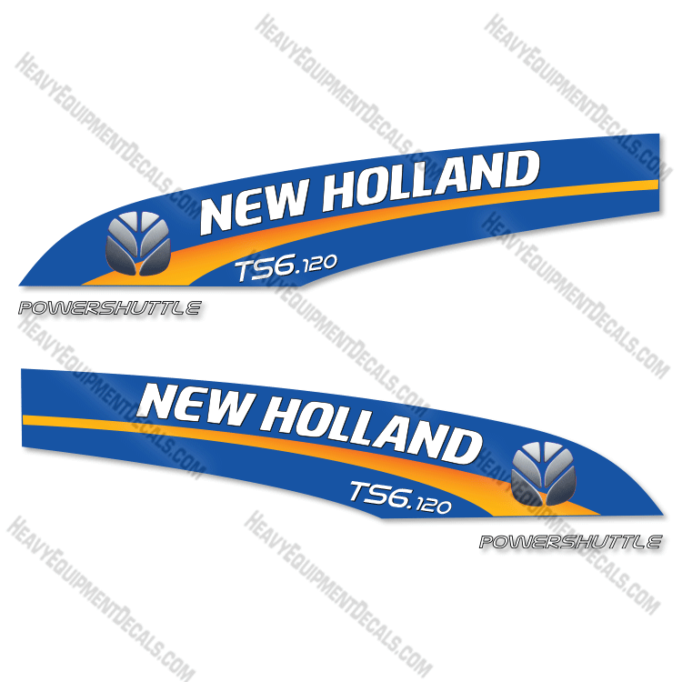 Fits New Holland TS6.120 Decal Kit Tractor - BLUE BACKGROUND 120, decal kit, ts6, ts6.120, ts6120