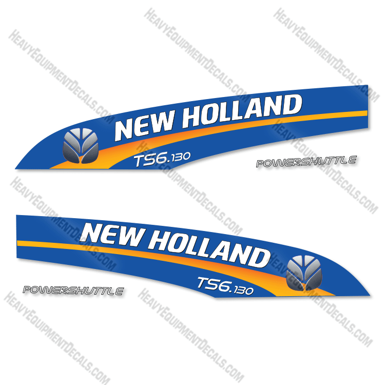 Fits New Holland TS6.130 Decal Kit Tractor - BLUE BACKGROUND 130, decal kit, ts6, ts6.130, ts6130