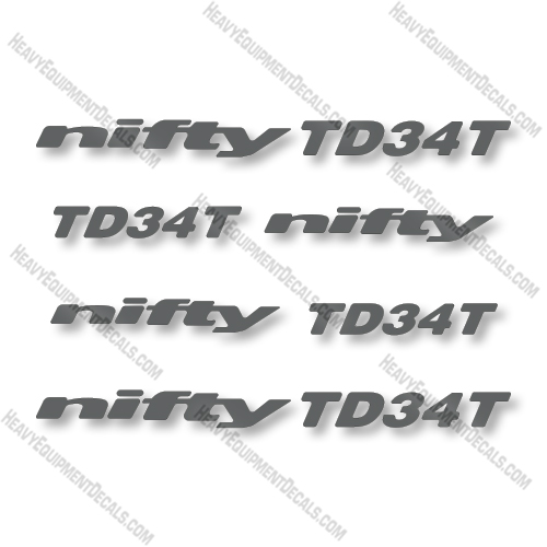Nifty TD34T Decal Kit Lift - Aftermarket Kit  