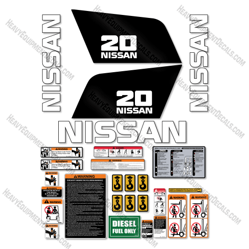 Nissan 20 Decal Kit Forklift - Custom! decal kit, nissan, decals, fork lift, 20