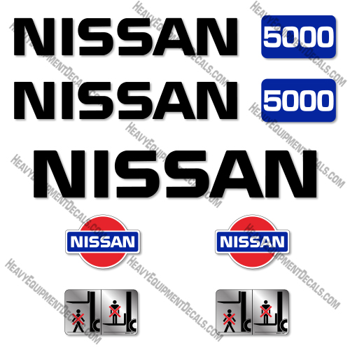 Nissan 5000 Decal Kit Forklift - Aftermarket Kit  