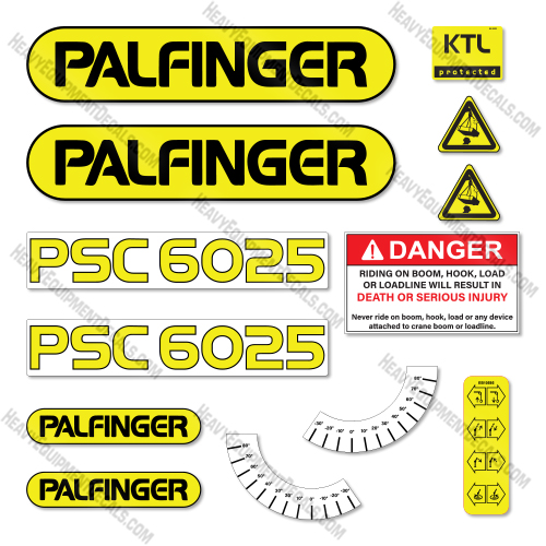Palfinger PSC6025 Decal Kit Crane- Aftermarket Kit  