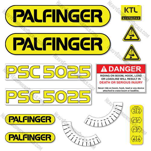 Palfinger PSC5025 Decal Kit Crane- Aftermarket Kit 