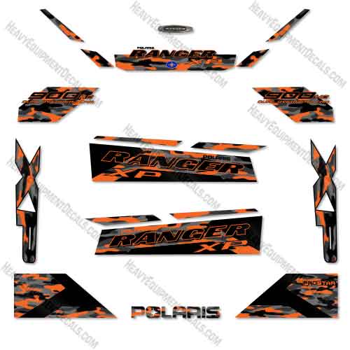 Fits Polaris Ranger 900HO XP White Lightning CAMO Decal Kit - UTV - CUSTOM!  decal kit, polaris ranger, 900HO, xp