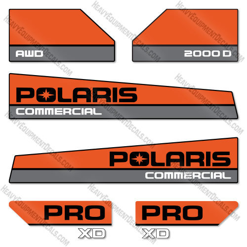 Polaris PRO XD 2000D Decal Kit UTV - Aftermarket Kit   decal kit, polaris ranger, 
