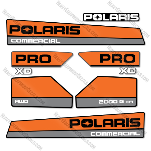 Polaris PRO XD 2000G Single Cab Decal Kit UTV - Aftermarket Kit  decal kit, polaris ranger, 